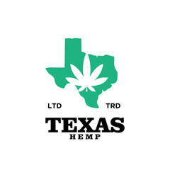 Texas cannabis premium vintage logo design vector