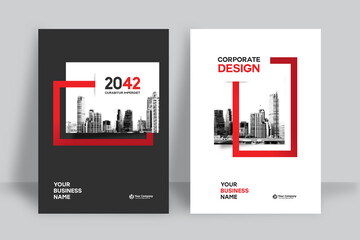 City Background Business Book Cover Design Template