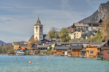 Naklejka na ściany i meble St Wolfgang, Austria, HDR Image