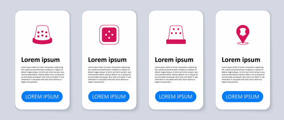 Set Leather, Thimble for sewing, Sewing button clothes and . Business infographic template. Vector