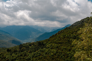 clouds over the mountains