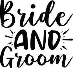 Bride and groom vector arts design