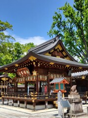 Obraz premium 京都、護王神社の拝殿