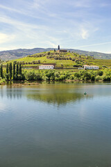 Douro river on Peso da Régua village in Portugal