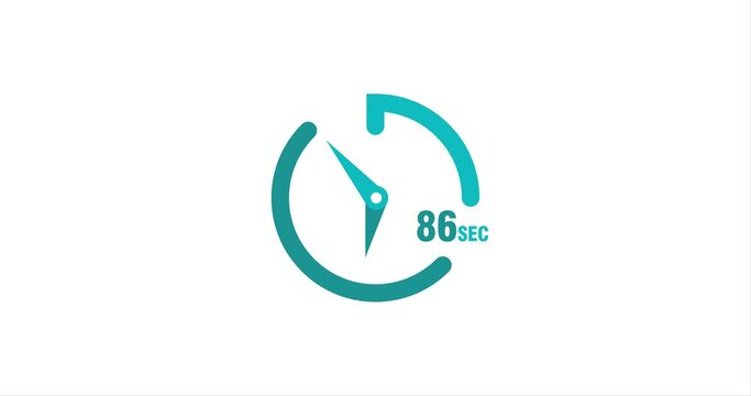86 seconds timer clocks modern animation design