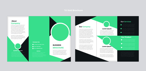 Creative business trifold brochure template Free vector