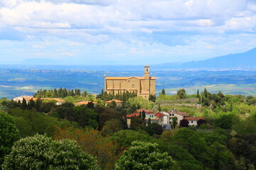 Fototapeta na wymiar Church of San Giusto And Clemente In Volterra, Tuscany, Italy 