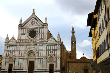 Fototapeta na wymiar Franciscan Church of Santa Croce, Florence, Tuscany, Italy 