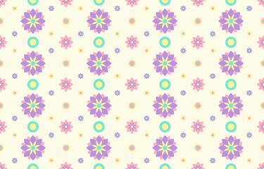 cute flower Seamless colorful pastel pattern for fabric textile, geometric Aztec style. Mosaic on the tile. African Moroccan pattern. Ethnic carpet. native ethnic patterns. Aztec pattern.