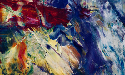 Color texture. Hand drawn oil painting on canvas. Abstract art background. Modern, contemporary art. Colorful canvas. Wall decor background	
