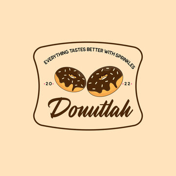 Donut Shop Logo Badge Concept