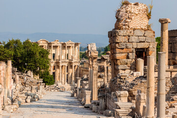 Turkey. Library of Celsus in Ephesus Ancient city. Izmir