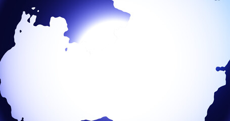 Render with blue abstract map with glare