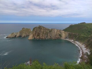 Fototapeta na wymiar Playa de Gavieiru o también llamada playa del silencio, en Asturias. España.