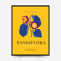 Obraz premium Abstract floral posters template. Modern trendy Matisse minimal style.