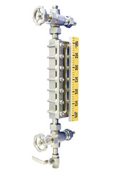 Naklejka premium Level meter with a scale isolated white