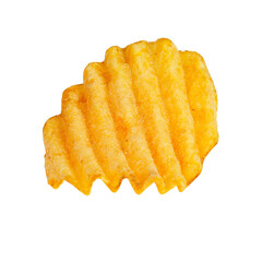 Wavy chips potato isolated on the white background