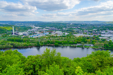 Fototapeta na wymiar view of the river and the city Dortmund, Germany 
