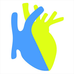 Drawing of heart, vector illustration