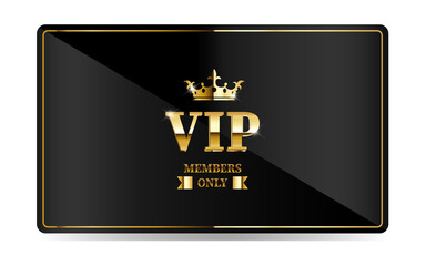 Premium VIP card with gold elements and crown.