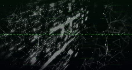 Image of data processing over online security padlock