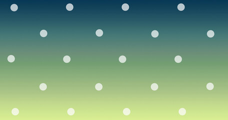 Image of white spots over bird icon on green background