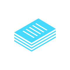 Paper document blue vector icon