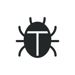 Bug icon. Insect symbol. Beetle sign. Vector illustration image.