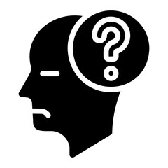 confused glyph icon