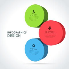 Bright isometric circle chips marketing analyzing infographics scheme realistic template vector illustration. Colored information module diagram business workflow management strategy plan isolated