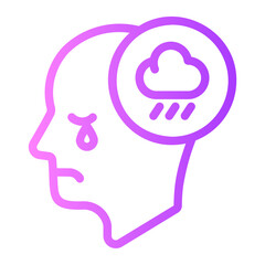 sadness gradient icon