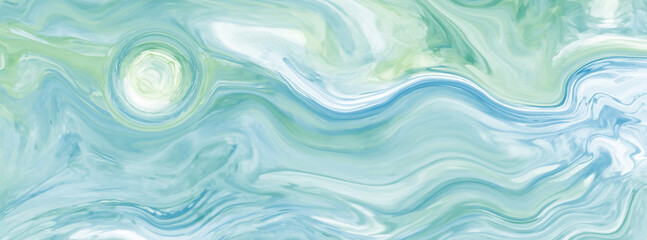 Obraz premium Elegant banner template design with blue paint.