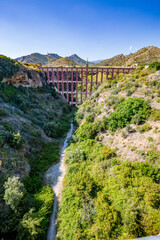 Aqueduct Eagle or El Acueducto del Águila, Barranco de la Coladilla, Nerja, Málaga, Andalusia, Spain
