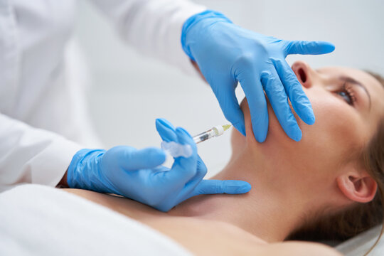 Picture of lipolysis treatment on different parts of woman body