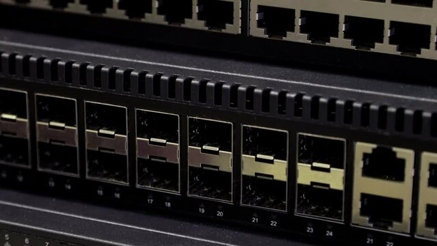 the incoming and outgoing outputs of the managed switch