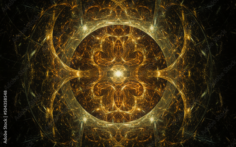 Poster digital illustration abstract image generated fractal background image wallpaper pattern of various 