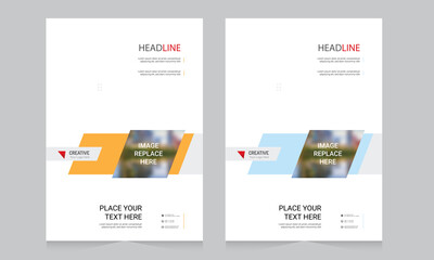 Cover design for annual report and business catalog, magazine, flyer or booklet. Brochure template layout. A4 cover vector EPS-10