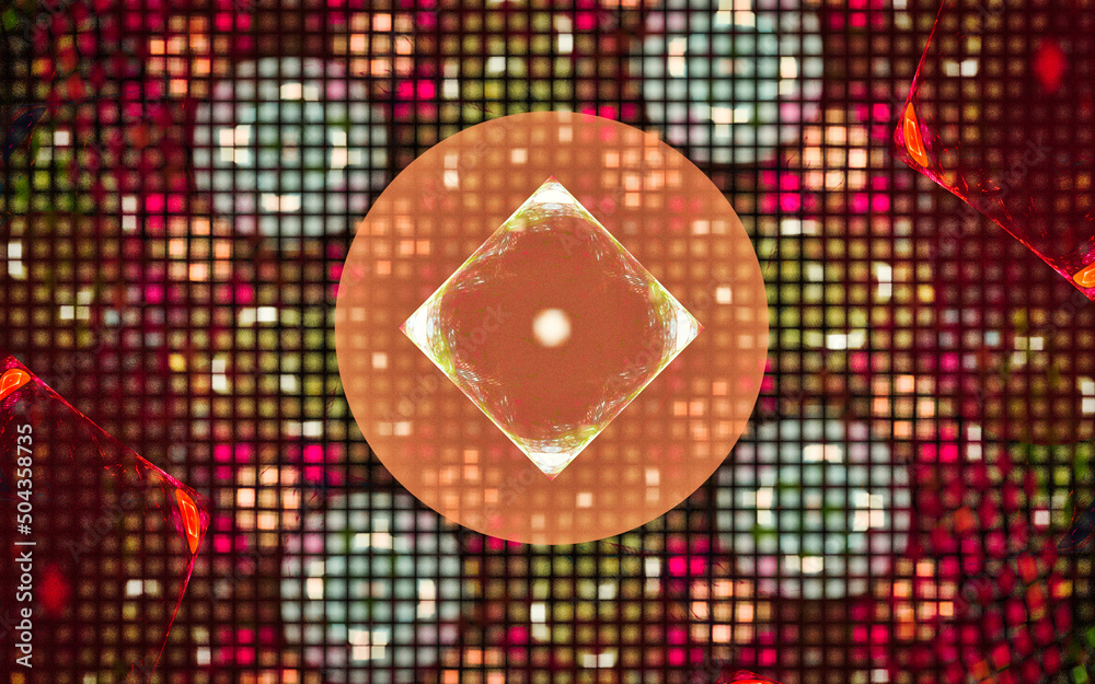 Poster digital illustration abstract image generated fractal background image wallpaper pattern of various 