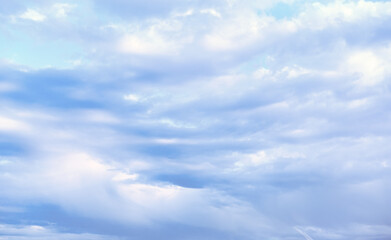 Blue sky with white cloud. Copy space.