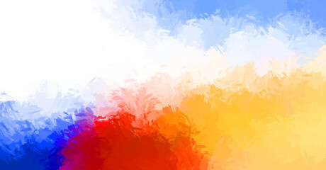 Obraz premium Painted composition with vibrant brush strokes. Textured colorful painting. Paint brushed wallpaper.
