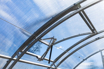 Modern greenhouse structure, automatic window - obrazy, fototapety, plakaty