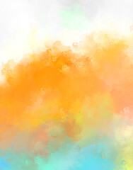 Abstract background of colorful brush strokes. Brushed vibrant wallpaper. Painted artistic creation. Unique and creative illustration.