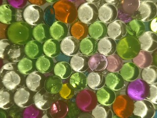 beads on a black background