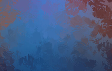 Wild Brushstrokes. Brushed Painted Abstract Background. Brush stroked painting. Strokes of paint. 2D Illustration.