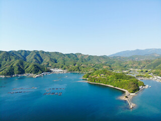 愛媛県宇和島市　岩松川河口の風景
