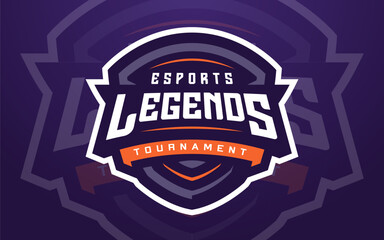 Professional Legends Esports Logo Template for Game Team or Gaming Tournament © Akito Studio