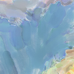 Handmade surreal abstract pattern watercolor. Modern artistic painting. 2d illustration. Texture backdrop painting mix. Creative wall art. Contemporary art.