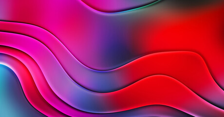 Abstract pattern glossy color background. Vibrant colorful wavy texture wall. Creative and beautiful wallpaper.