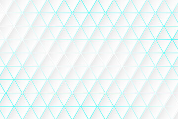 White cover design with the rectangle. Minimalist blacklight cover design. Elegant triangles mosaic wall background