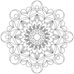 Leaf Flower Petal Coloring Mandala Art Simple Graphic Shape Vector Floral Oriental Outline Vintage Decorative Elements Pattern Illustration Islam Arabic Indian Turkish Mystic Religion Morals Lotus